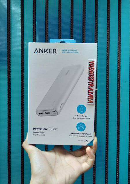ANKER PowerCore 15600mAh Original Portable Powerbank A1252 Garansi Resmi ANKER