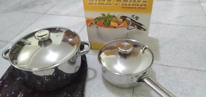 Panci Susu Bima Prima / Saucepan 16 Cm Stainless Inox Premium