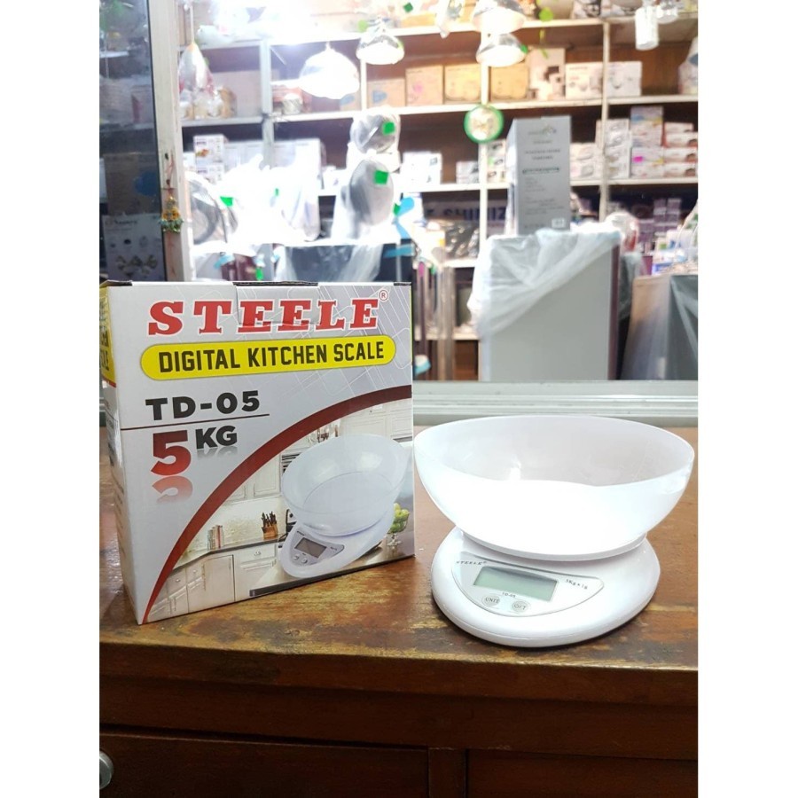 Timbangan Dapur Digital / Digital Kitchen Scale 5Kg Steele TD-05