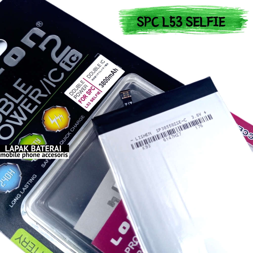 LOG - ON Baterai Spc L53 Selfie Double IC Protection Battery Batre