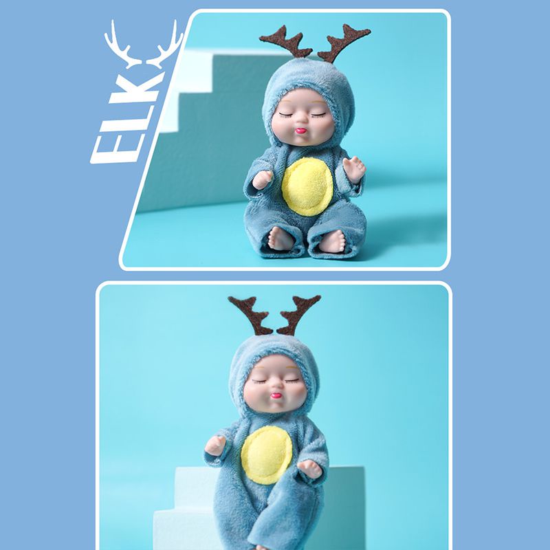 Mainan Boneka Bayi Newborn Mirip Asli 11cm Bisa Berputar Untuk Hadiah Natal