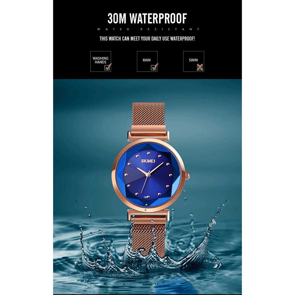 IDN - SKMEI Jam Tangan Analog Wanita Strap Stainless Steel - 1709