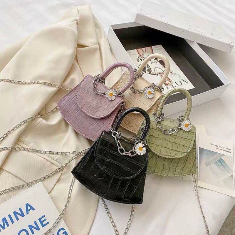 TAS SELEMPANG IMPORT MINI MOTIF KULIT BUAYA