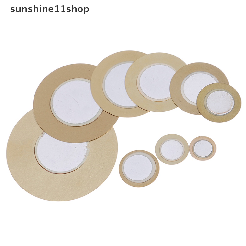 Sho 10Pcs 12-50mm piezo elements sensor pad drum Disk trigger Bulat Tembaga