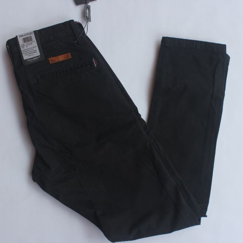OXYGEN DENIM ORIGINAL - (708-373121) Celana Katun Oxygen Hitam / Celana Chinos Oxygen Hitam Slim Fit