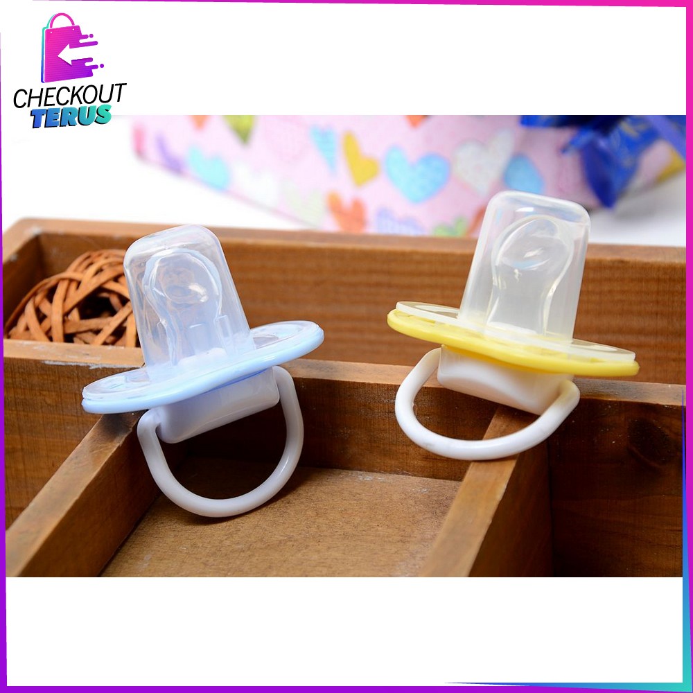 CT C46 Empeng Bayi Bentuk Bulat Dan Datar Baby Pacifier Kompeng Bayi Food Grade Dot Bayi Lucu Kompeng Grade