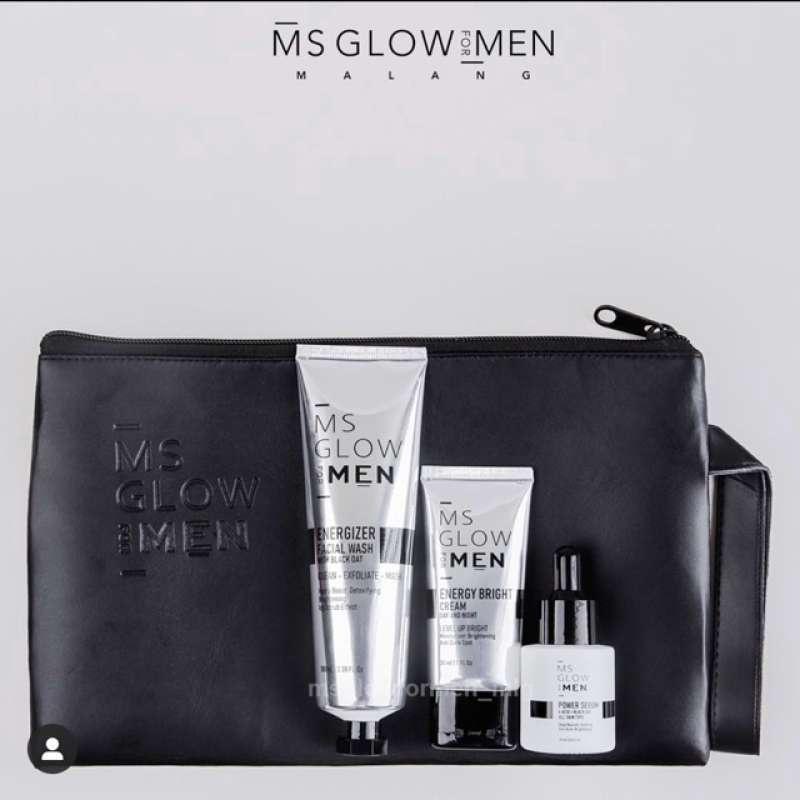 MS Glow Men Paket Basic Original Skincare Pria Mencerahkan Kulit Atasi Jerawat Komedo BPOM-3