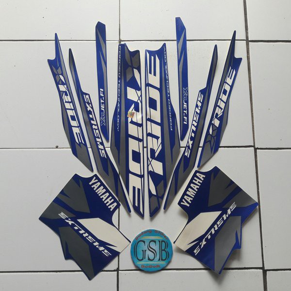 striping x-ride 2015 biru