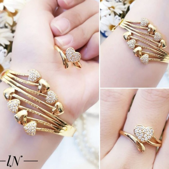 Xuping Set Gelang dan Cincin Wanita T345