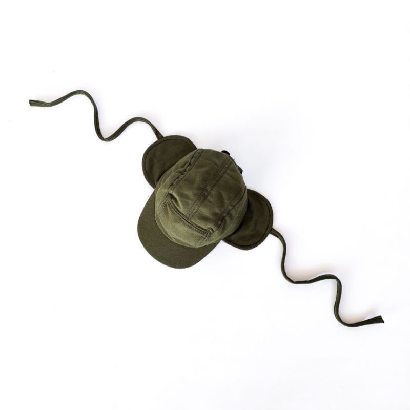 Camper Hat Topi Bayi Lucu Murah - Topi Anak Laki/Perempuan/Cowok/Cewek 2-4 Tahun Polos Bertali By MinikidsIndonesia-Hijau