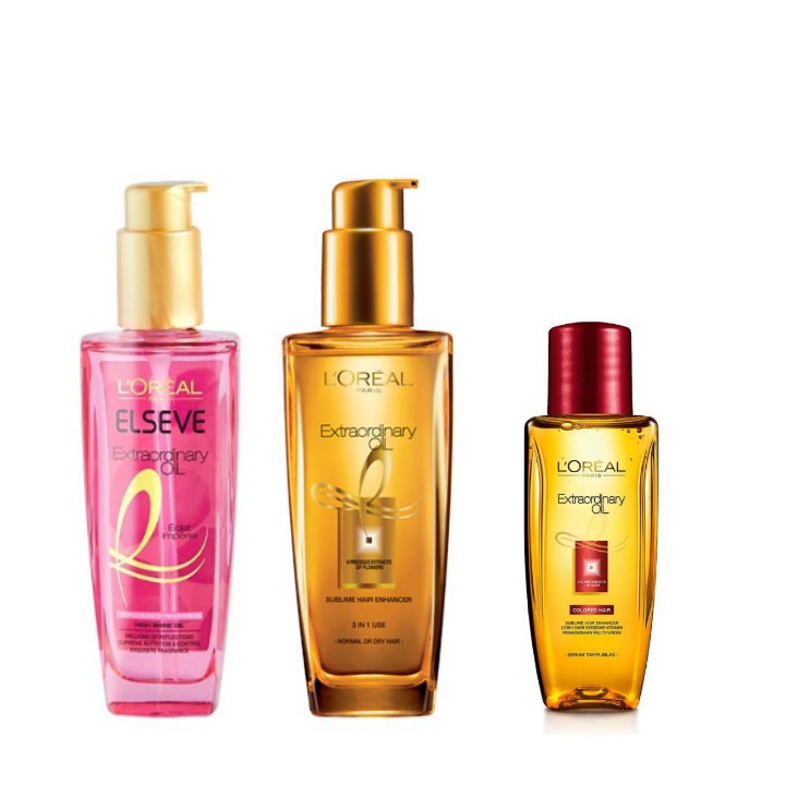 L'oreal Loreal Paris Extraordinary Oil Elseve Minyak Serum Rambut Gold / Pink  Eclat imperial 100ml