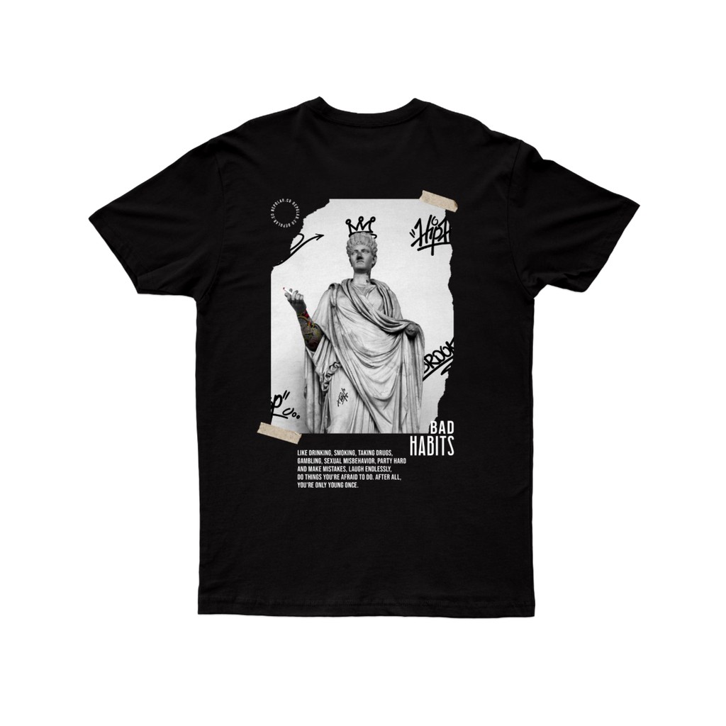 Bepolar T-shirt - BAD HABITS BLACK