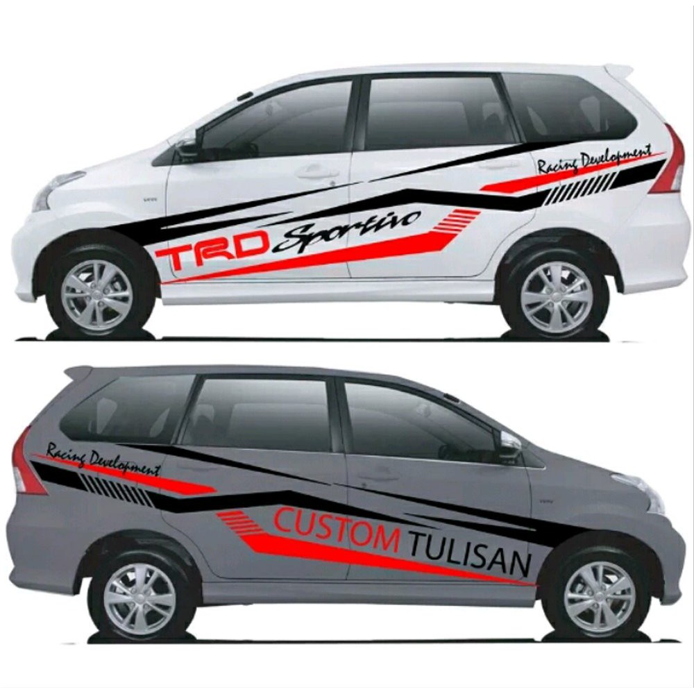 Cutting Sticker Striping Mobil Racing Mpv Avanza Xenia Grand Livina Nissan Toyota Daihatsu Honda Shopee Indonesia