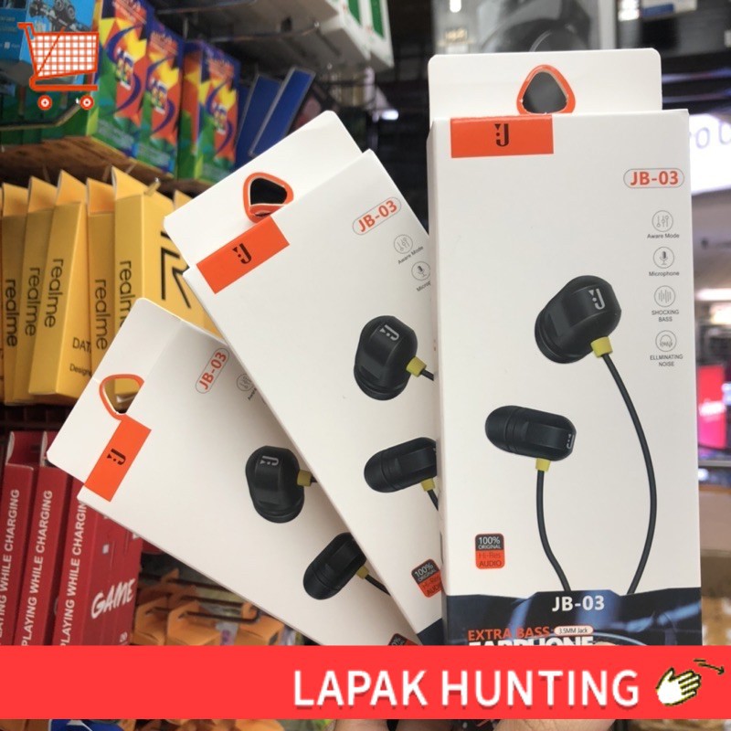 (LH) Handsfree Earphone JB-03 Superbass plus mic