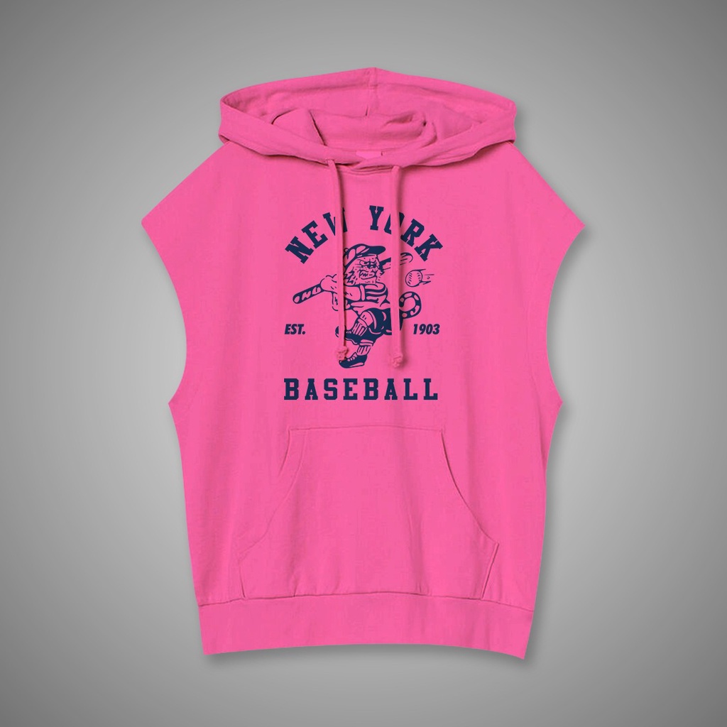 ROMPI HOODIE UNISEX NEWYORK BASEBALL /// SLEEVELESS UNISEX TEBAL KEKINIAN TERBARU''