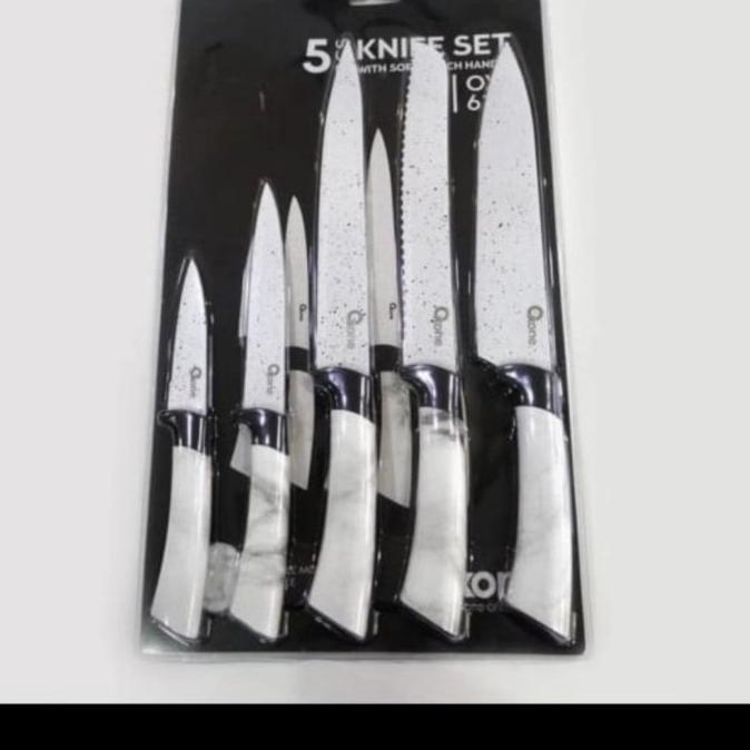 

PROMO OXONE Knife Set White Marble 5 Pcs OX617/ Pisau Exclusive anti karat MURAH