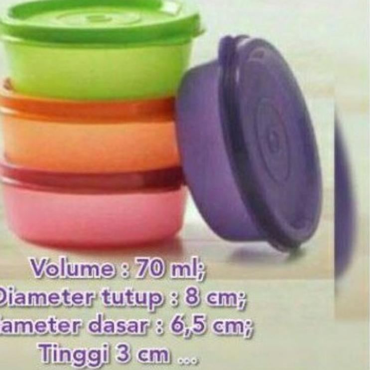 [NCT9961] TUPPERWARE SMALL ROUND CONTAINER 80ML 1 PCS (WADAH OBAT SAMBAL CETAK AGAR2 /JELI /MPASI BA