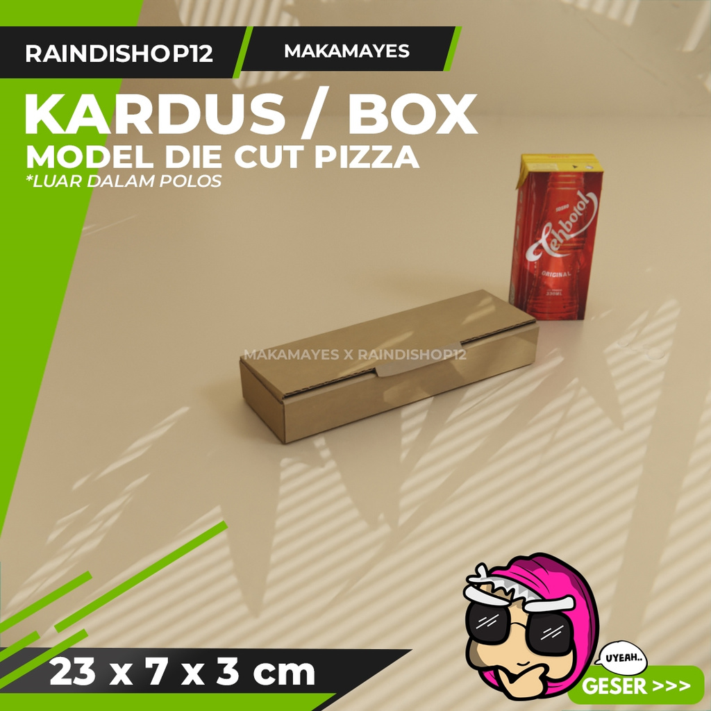

(MIN 5 PCS) BOX 23 X 7 X 3 CM KARDUS DIE CUT PIZZA KEMASAN PACKAGING KADO