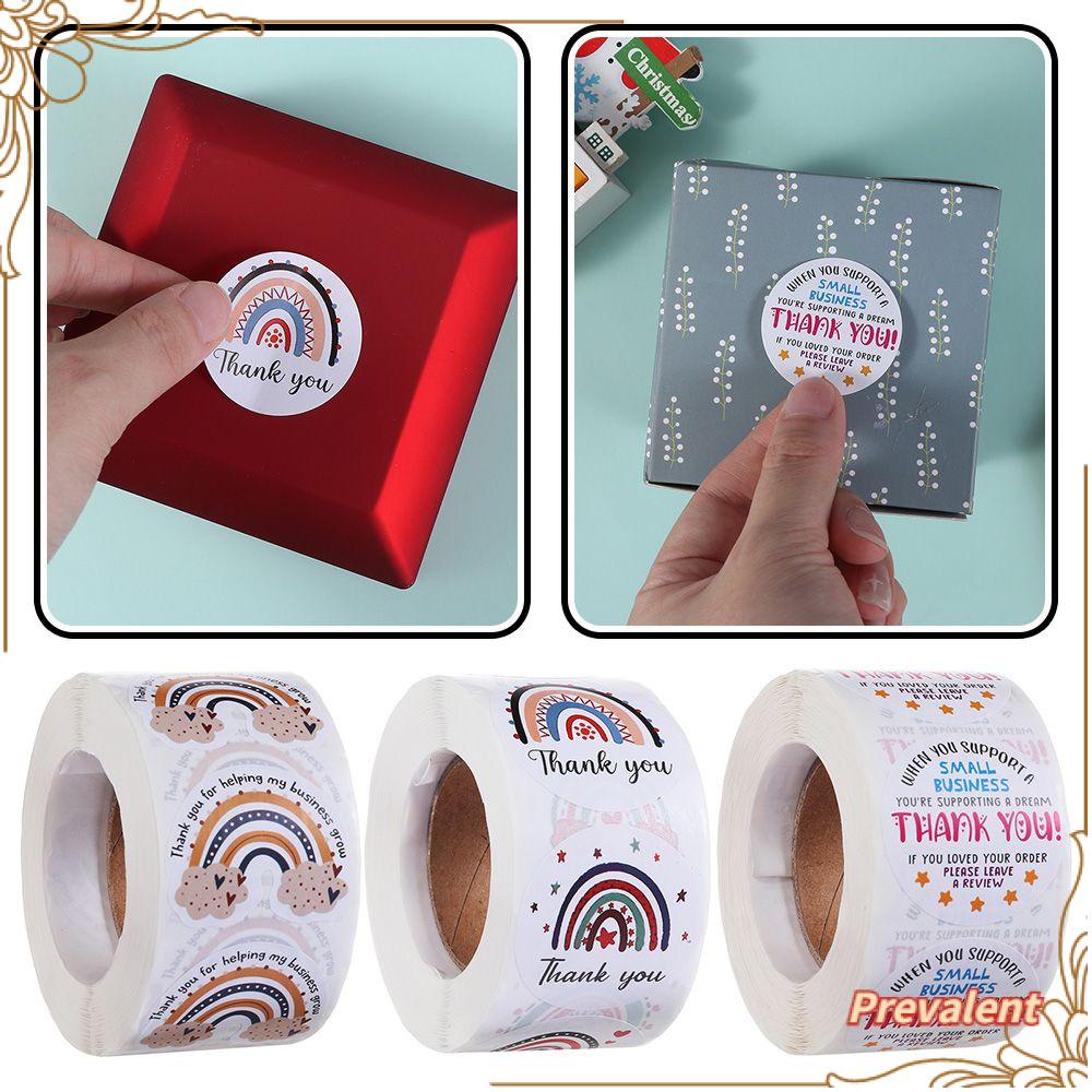 500pcs Stiker Label Bentuk Bulat Motif Thank You Ukuran 1.5 Inch Untuk Dekorasi Amplop