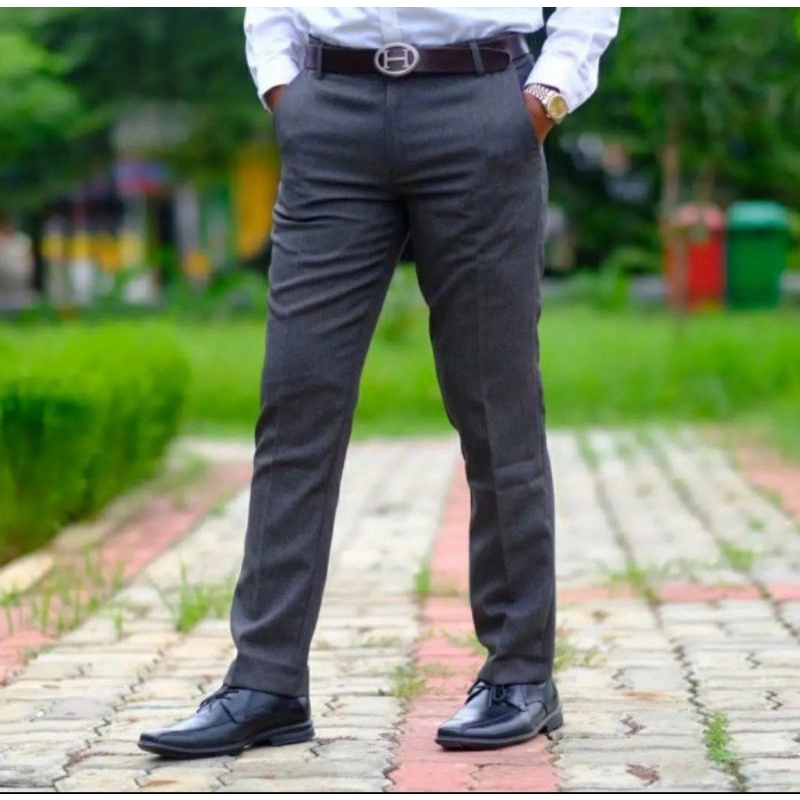 CELANA KANTOR FORMAL PRIA SLIMFIT BAHAN DASAR KAIN WOLL KUALITAS