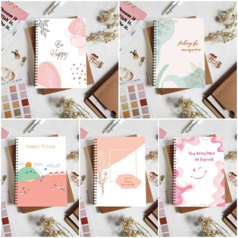 

NOTEBOOK NOTES BOOK JURNAL JOURNAL A5 BUKU CATATAN BUKU TULIS DIARY AGENDA PLANNER SPIRAL AESTHETIC