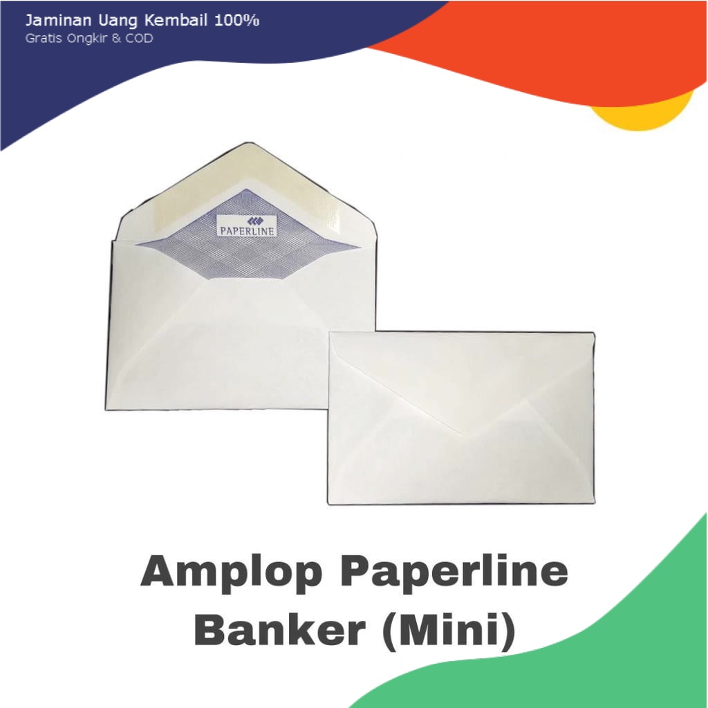 

Amplop Paperline K/N Banker Mini Isi 100 Polos Putih/Envelope/Surat Plain PPL