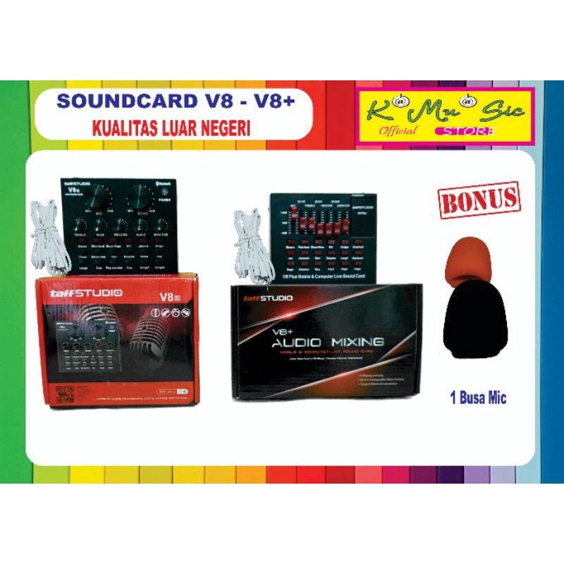 Recording soundcard V8+ Soundcard V8 free busa mic