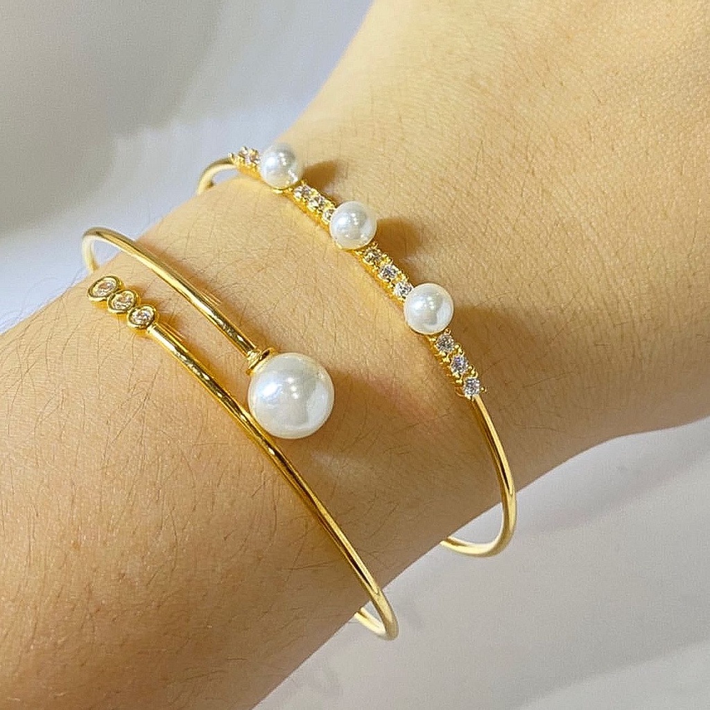 Gelang oval anak dan dewasa emas asli kadar 700 70 16k pearl like mutiara tangan bulat selisih permata ringan 2 3 gram gr gold bangle