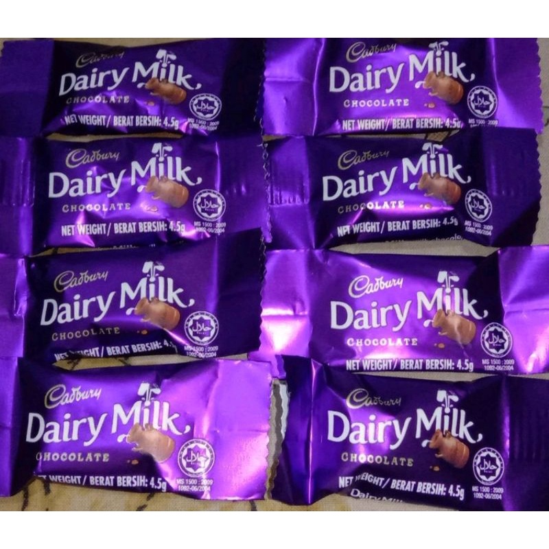 

Cadbury Dairy Milk MINI 4.5gr ECER per PCS