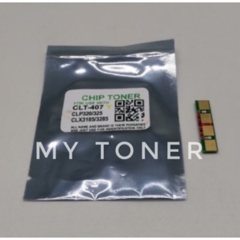 Chip Toner CLT-407 / CLT407 / CLP-320 / CLP325 / CLX3185 / CLX3285 / CLP320 Yellow