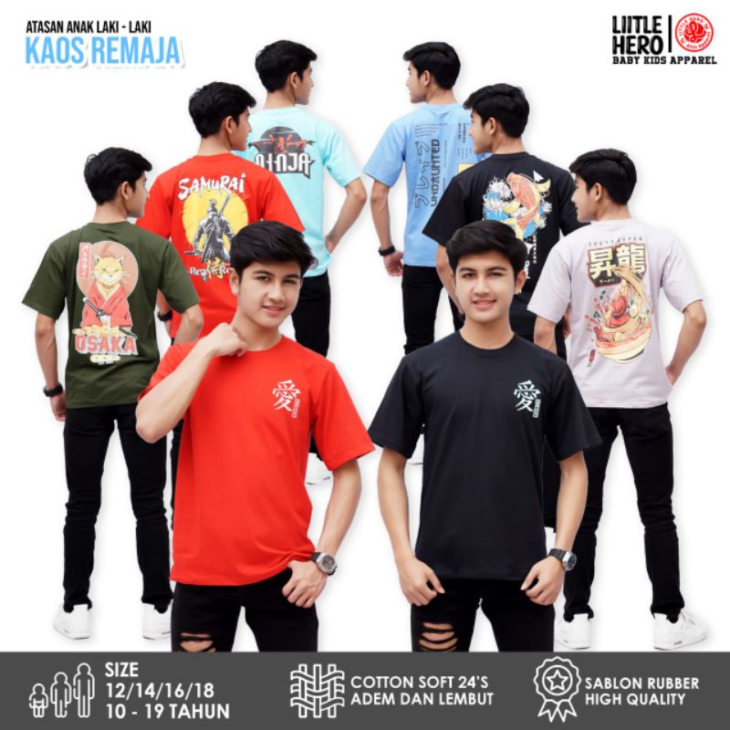 Kaos Distro Remaja By LITTLE HERO 10-19 Tahun Kaos Anak Remaja Kekinian Terlaris