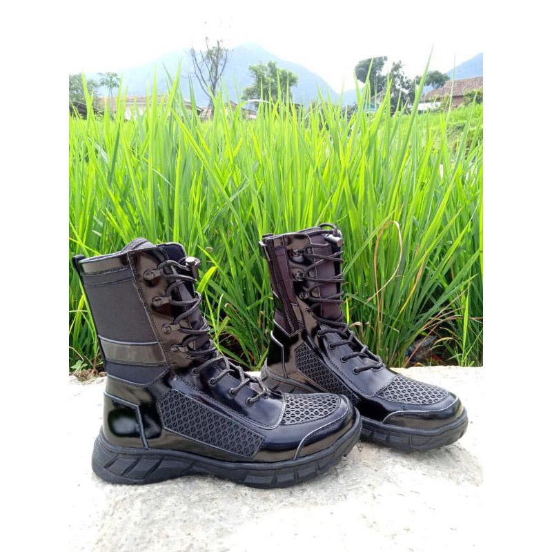 Sepatu PDL pria Ninja jatah TNI POLRI BOA LAK outdor army Tactical Boots Safety Ujung Besi COD