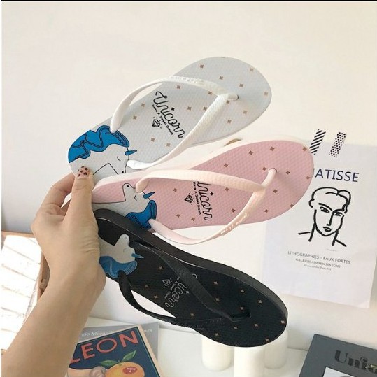 MYSHOPID - sandal jepit wanita unicorn baru new