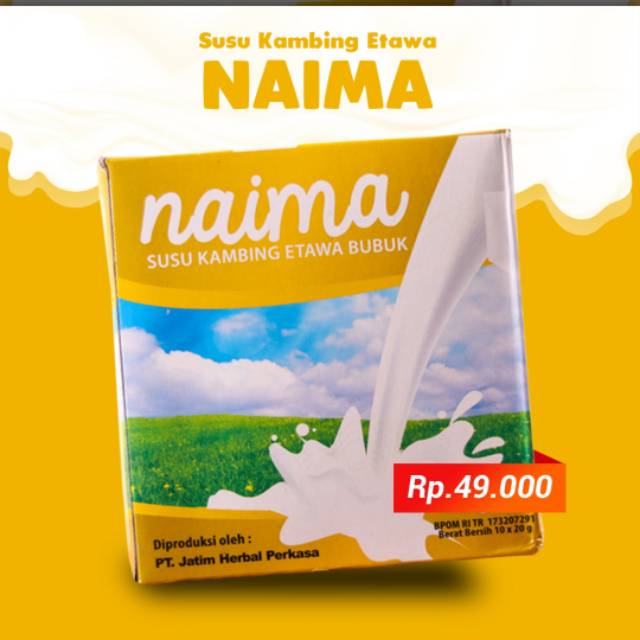 

Susu Kambing - ETAWA NAIMA