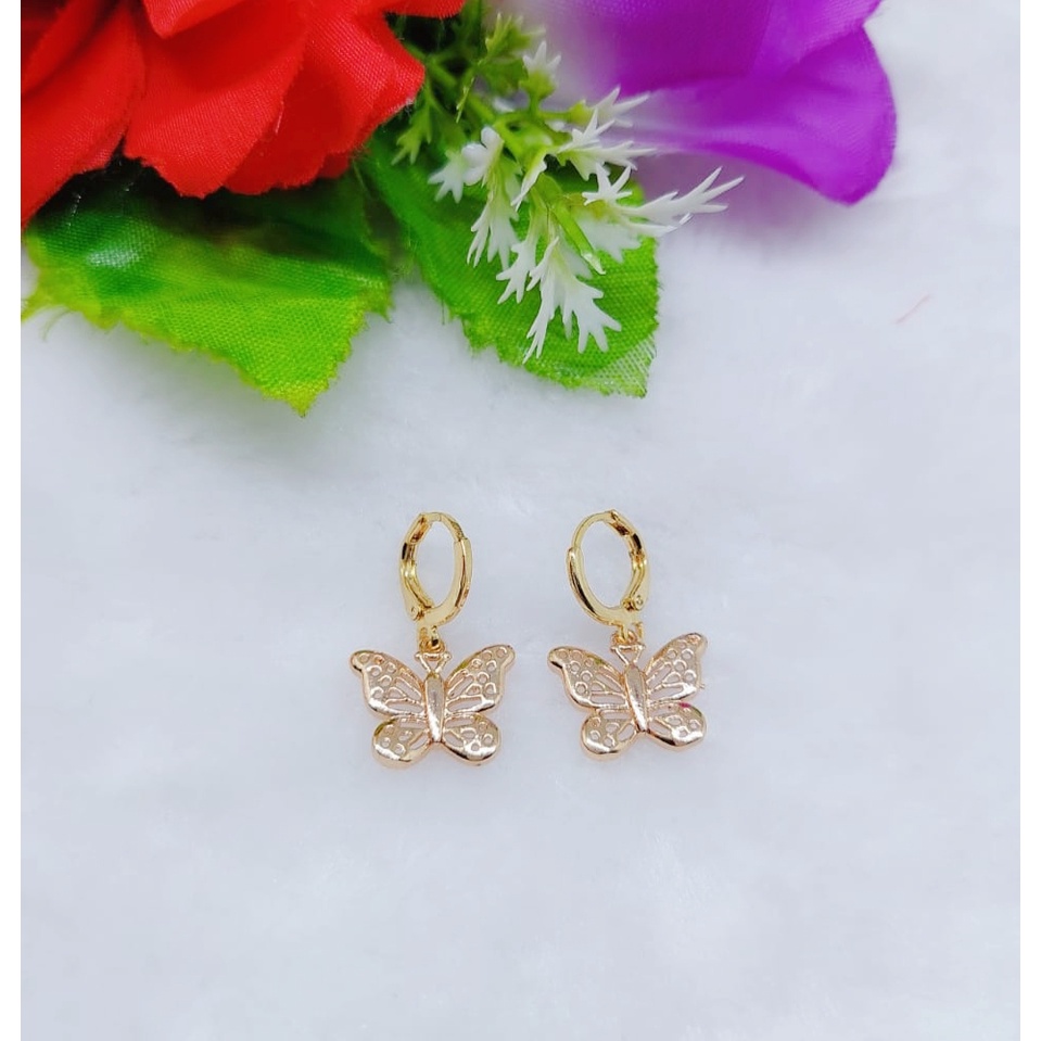 Anting xuping kupu&amp;cc lapis emas perhiasan fashion