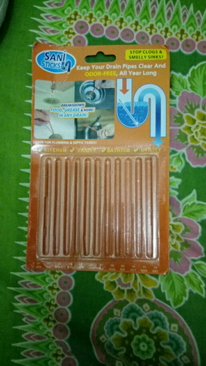 Sani Stick Untuk Wc 1 Pack 12 Pcs/stik Pembersih Pipa Pembuangan/stick Drain Cleaner