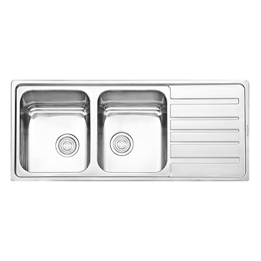 Modena LUGANO KS 4251 - Kitchen Sink - Bak Cuci Piring 2 Lubang 1 Pengering - Stainless Steel 304