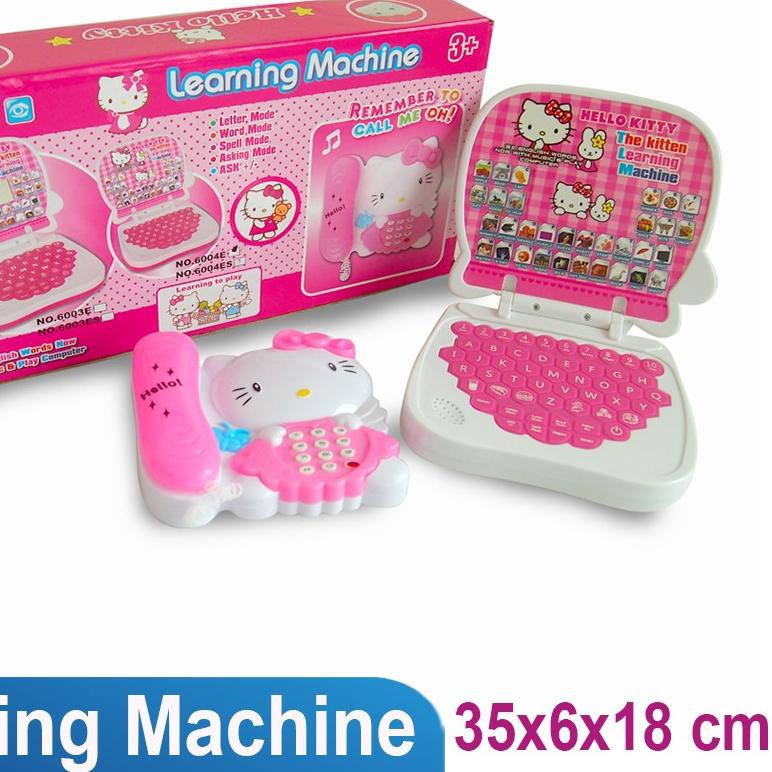 ☋ Mainan Telepon dan Laptop Hello Kitty Learning Machine Hello Kitty 6004E ☉