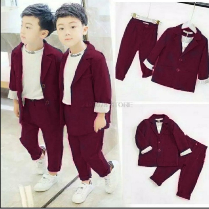 FWG - STELAN GOBOY 3IN1 / SETELAN ANAK COWOK / BAJU ANAK-ANAK / STELAN ANAK / FASHION ANAK / SET