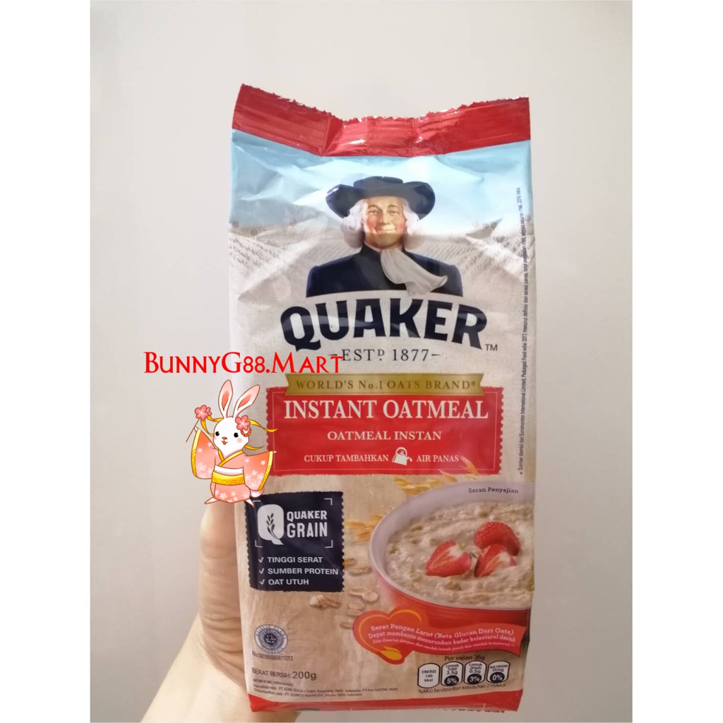 

UAKER INSTANT OATMEAL 200G/QUICK COOK OAT 200 GR/SEREAL OATS/MINUMAN CEREAL/HAVERMUT GANDUM