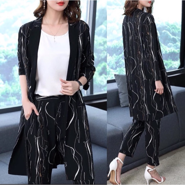 8001 SET JADA 3in1/setelan hijab/setelan kulot/setelan wanita/setelan blazer/setelan muslim/setelan