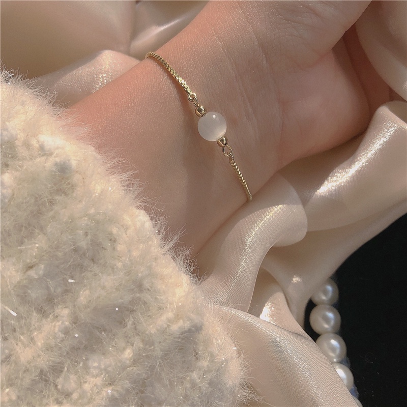 Cute Opal Pull-out Adjustable  Bracelet for Women Temperament Wild Strawberry Crystal Bracelet Korean Style Sweet Jewelry Female