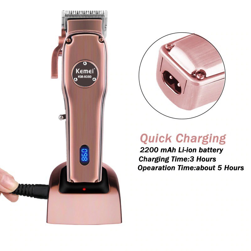 mesin cukur rambut kemei km 9350 hair clipper profesional