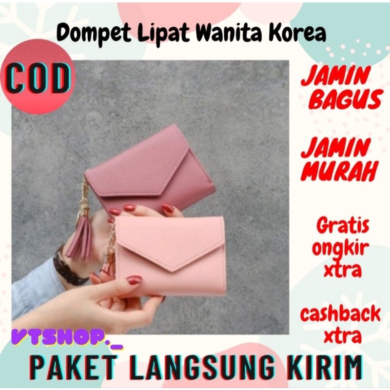 V662 - Dompet Lipat Pendek Wanita Import Murah Lipat Kecil Lucu Dan Cantik / Dompet Lipat Wanita / D