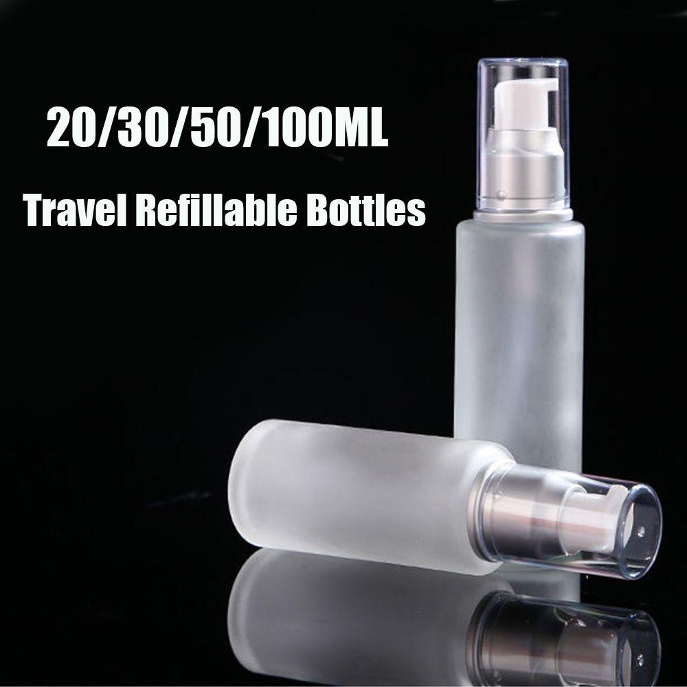 Rebuy Botol Spray Transparan 20/30 /50 /100ML Travel Kosong Comestic Frosted Lotion