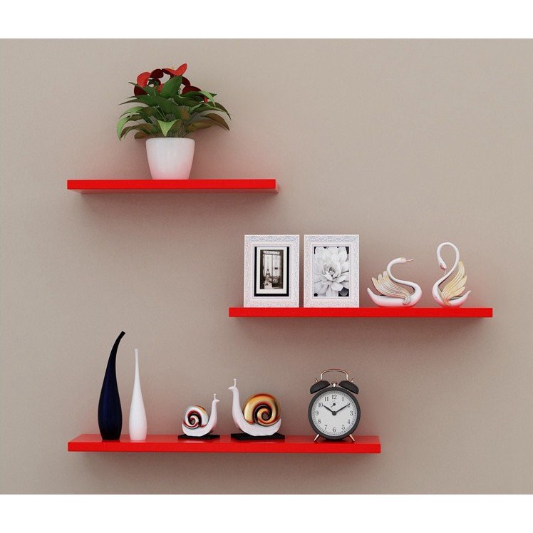 Rak kayu melayang Wall Floating Shelf Rak Dinding 3pcs L=15cm(P=50, 40, 30)