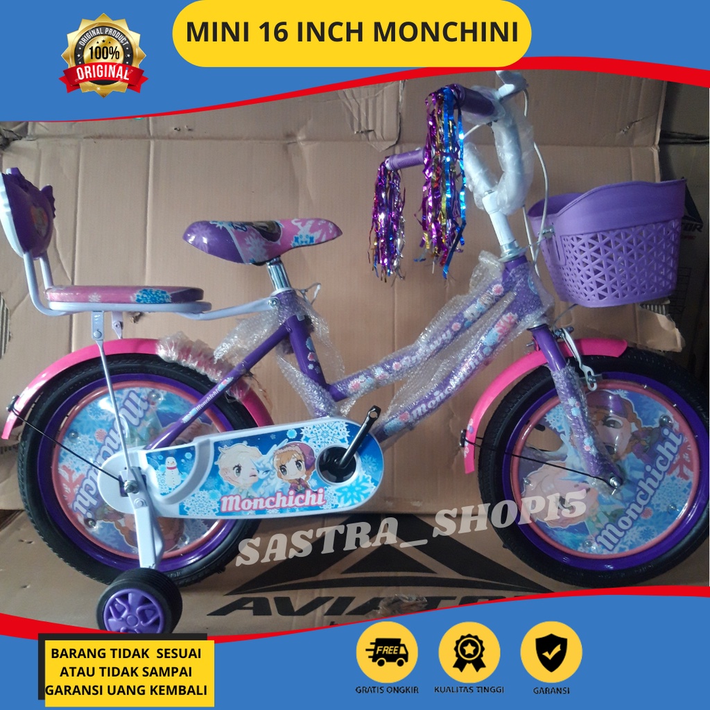 PROMO !!! Sepeda Anak Perempuan Ukuran 16 Inch Sepedah Mini Anak Cewek Ukuran 16