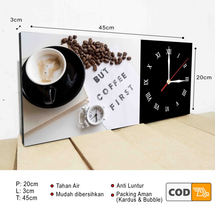 Jam Dinding Quotes Motivasi Hiasan Dinding Kafe Coffee Kopi