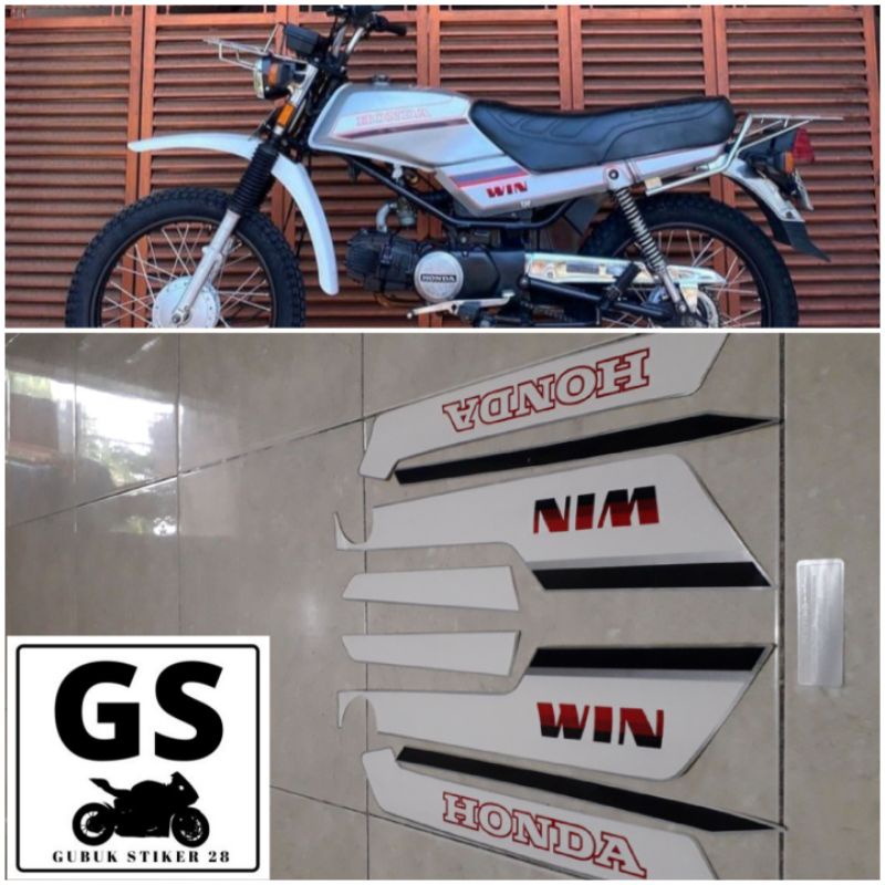 STRIPING STIKER LIS BODY MOTOR HONDA WIN 100 PUTIH