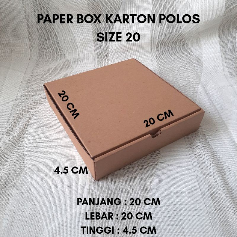 

Kotak Pizza Kardus / Karton Polos Multipurpose Box / Kotak Box SIZE 20